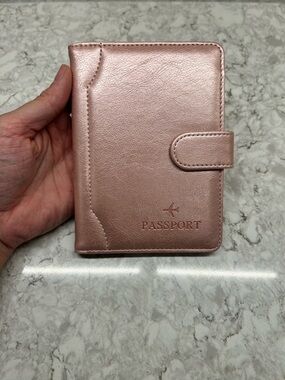Rose Gold Passport Holder Wallet